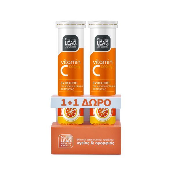 Pharmalead Vitamin C 1000mg Πορτοκάλι 20+20 αναβράζοντα δισκία