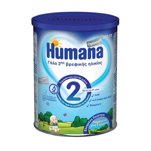 Humana Γάλα για Βρέφη 2 Optimum 350gr