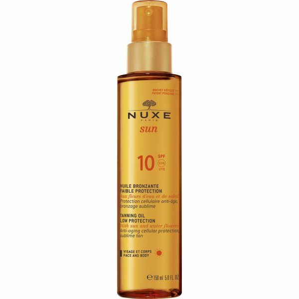 Nuxe Sun Tanning Oil, Λάδι Μαυρίσματος Για Πρόσωπο & Σώμα SPF10, 150ml