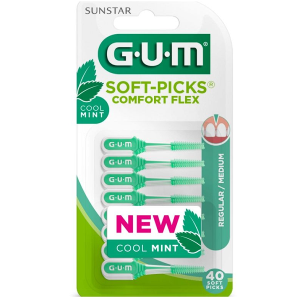 GUM 670 Soft Picks Comfort Flex Mint x40