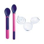 Mam Heat Sensitive Spoons & Cover Deep Pink & Violet 6m 2 τεμ