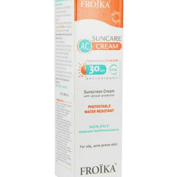 Froika Suncare AC Cream SPF30 Αντιηλιακή Κρέμα κατά της Ακμής, 50ml