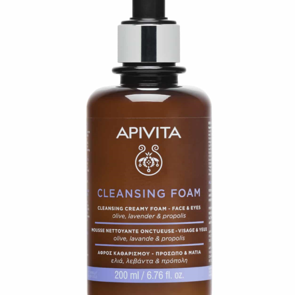 Apivita Αφρός Καθαρισμού Ελιά Λεβάντα 200ml (Για Πρόσωπο & Μάτια)