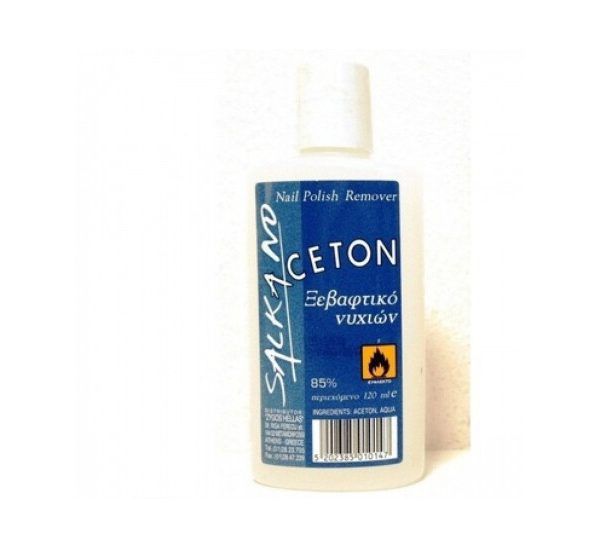 Aceton Salkano Για Τα Βαμμένα Νύχια Χωρίς Λάδι 120ml