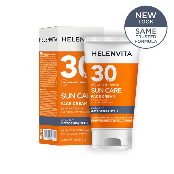 Helenvita Sun High Protection Αδιάβροχη Αντηλιακή Κρέμα Προσώπου SPF30 50ml