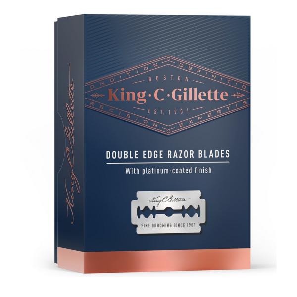 Gillette King C Double Edge Razors Ανταλλακτικά Ξυραφάκια Διπλής Όψεως, 10τεμ