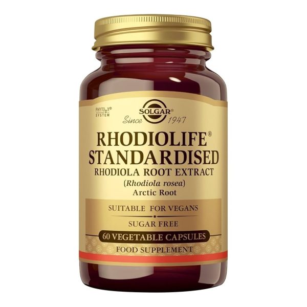 Solgar Rhodiola Root Extract Συμπλήρωμα Διατροφής Ροδιόλας για Αντιμετώπιση της Διανοητικής & Σωματικής Κόπωσης - Συμβάλλει Θετικά στην Αντιμετώπιση της Κατάθλιψης, 60veg.caps