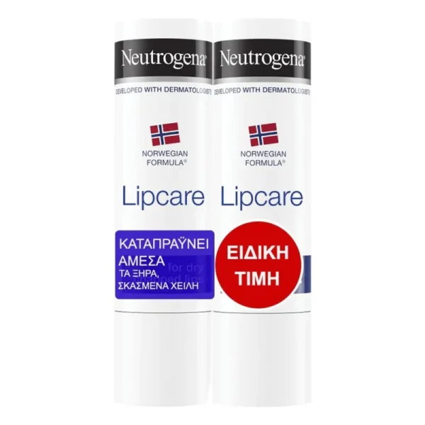Neutrogena Promo Lipcare Ενυδατικό Στικ Χειλιών, 2x4.8g