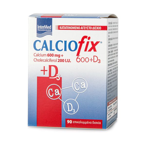 Calciofix 600mg & Vit. D3 200IU Συμπλήρωμα Διατροφής Ασβέστιο & Βιτ. D3 ,90tabs