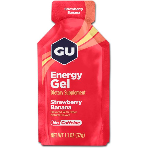 GU Energy Gel Strawberry Bannana 32gr Ενεργειακό Gel Υδατανθράκων Χωρίς Καφεΐνη Με Γεύση Φράουλα & Μπανάνα