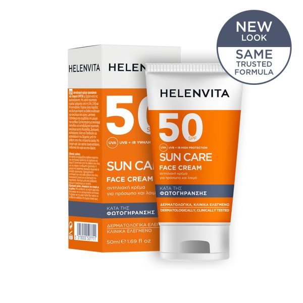Helenvita Sun Face Cream Αδιάβροχη Κρέμα Προσώπου Spf50, 50ml