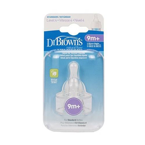 Dr. Brown's Options 313 Θηλές Σιλικόνης 9m+ για Μπιμπερό με Στενό Λαιμό, 2τεμ