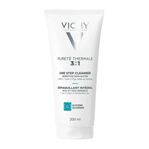 Vichy Purete Thermale One Step Cleanser 3in1 200ml (Γαλάκτωμα Καθαρισμού 3 σε 1 για Πρόσωπο & Μάτια)