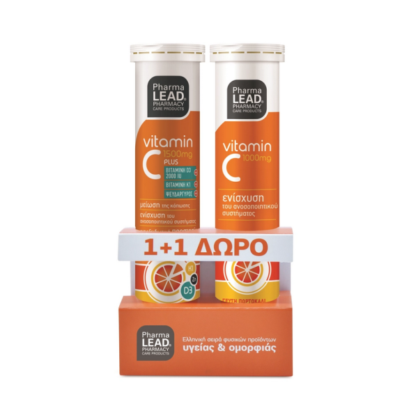 PharmaLead Vitamin C 1500mg Plus Zn D3 20eff.tabs + ΔΩΡΟ Vitamin C 1000mg 20eff.tabs