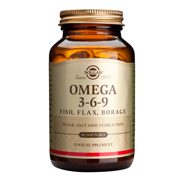 Solgar Omega 3-6-9 Συμπλήρωμα Διατροφής με Ωμέγα Λιπαρά Οξέα για την Υγεία του Εγκεφάλου & του Καρδιαγγειακού Συστήματος, 60softgels