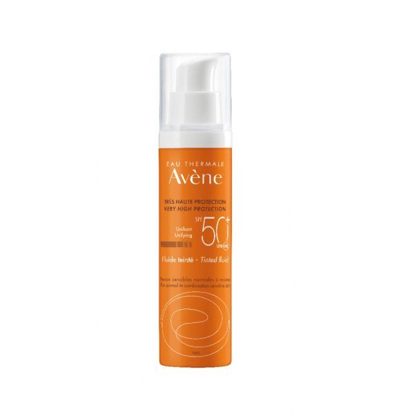 Avene Solaire Fluide SPF50+ Teintee, Αντηλιακή Κρέμα Προσώπου με Χρώμα Λεπτόρρευστη, 50ml