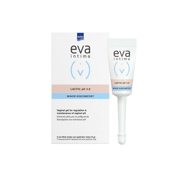 Intermed Eva Lactic Gel Ρυθμιστής Κολπικού ph 3.8 με Γαλακτικό Οξυ & Γλυκογόνο 9 σωληνάρια 5gr