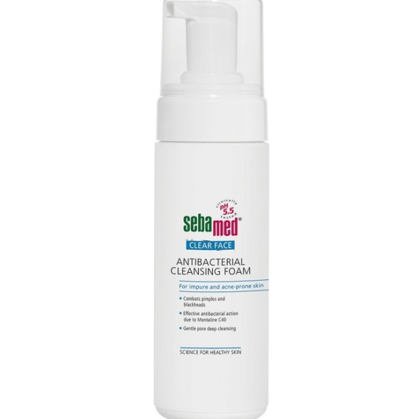 Sebamed Clear Face Antibacterial Cleansing Foam, Αφρός Καθαρισμού για Ακμή/Λιπαρό Δέρμα, 150ml