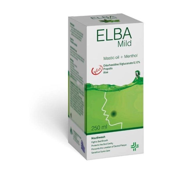 Elba Mild Στοματικό Διάλυμα Με Μαστίχα & Μενθόλη 250ml