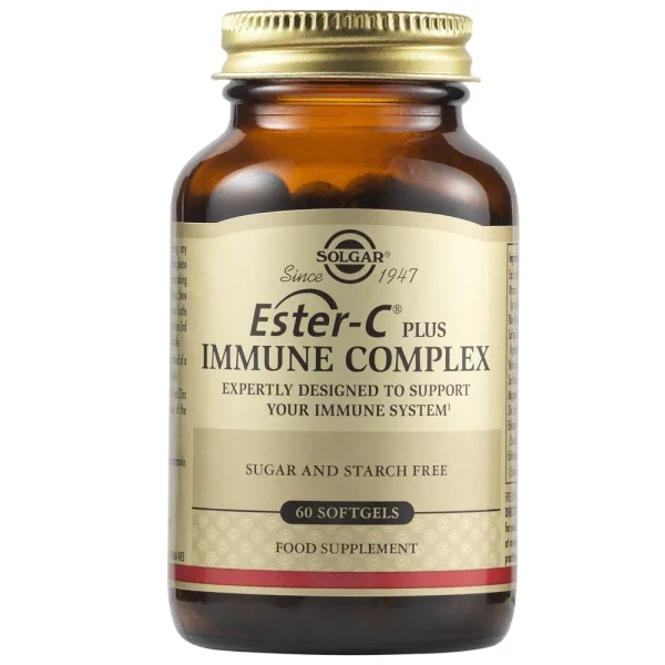 Solgar Ester-C Immune Complex Συμπλήρωμα Διατροφής με Βιταμίνη C για την Καλή Υγεία του Ανοσοποιητικού Συστήματος, 60softgels