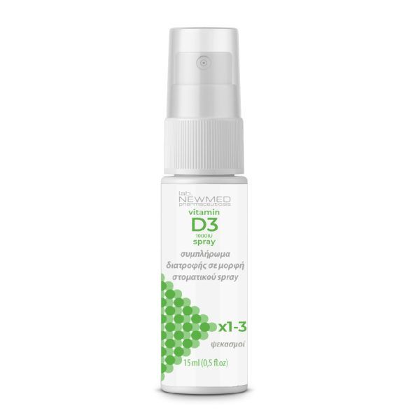 Lab New Med Vitamin D3 Spray 1000iu Συμπλήρωμα Διατροφής Βιταμίνης D3 Σε Μορφή Στοματικού Spray 15ml