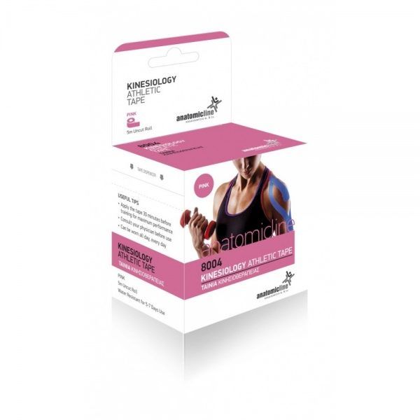 Anatomicline Tape kinesiology Athletic Tape Pink 5cm X 5m 1τμχ 8004