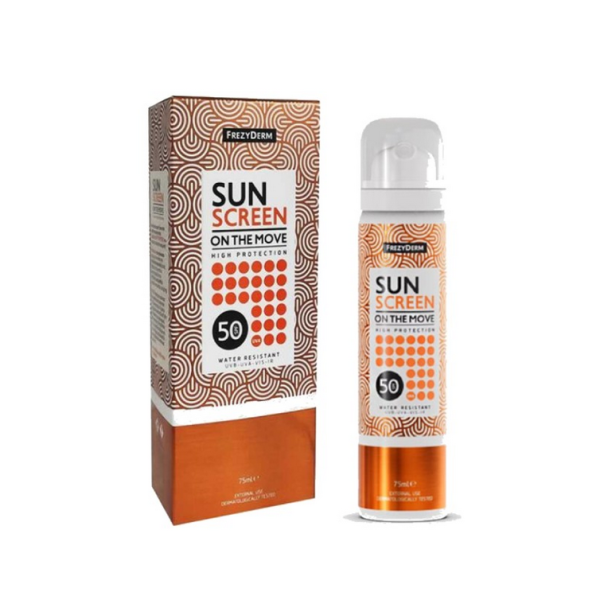 Frezyderm Sun Screen On The Move SPF50 Αντηλιακό Σπρέι Προσώπου, 75ml