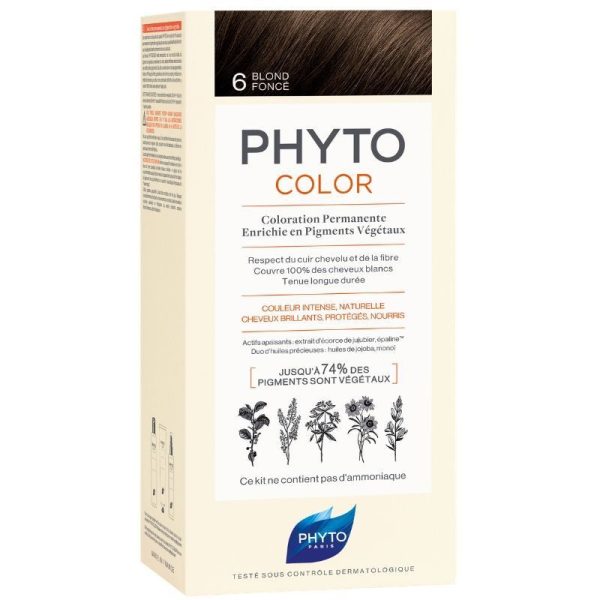 Phyto Phytocolor Νο 6 Dark Blonde / Ξανθό Σκούρο, 1 τεμάχιο