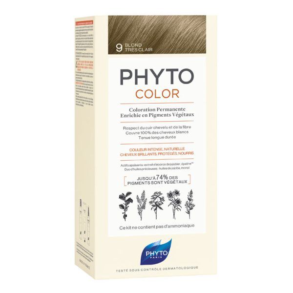 Phyto Phytocolor Νο 9 Very Light Blonde / Ξανθό Πολύ Ανοιχτό, 1 τεμάχιο