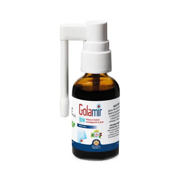 Aboca Golamir 2act Spray No Alcohol Σπρέι για τον Πονόλαιμο Χωρίς Αλκοόλ για Ενήλικες & Παιδιά άνω των 6 Ετών, 30ml