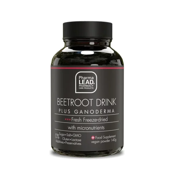 PharmaLead Black Range Beetroot Drink Plus Ganoderma Συμπλήρωμα Διατροφής με Παντζάρι για Βελτίωση της Αντοχής, 140g