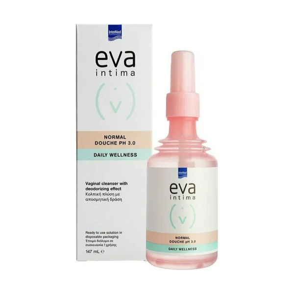 Intermed Eva Intima Normal Douche pH 3.0 Κολπική Πλύση με Ξύδι για Απομάκρυνση Εκκρίσεων & Δυσάρεστων Οσμών, 147ml