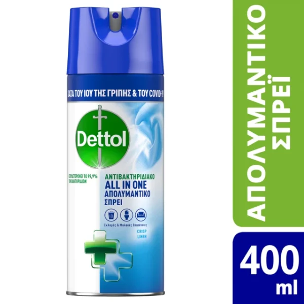 Dettol All in One Crisp Linen Απολυμαντικό Spray 400ml