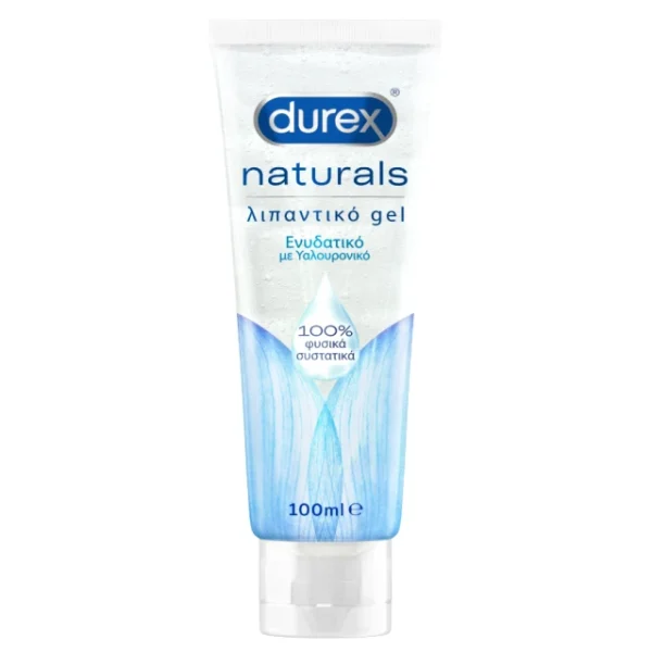 Durex Naturals, Ενυδατικό Λιπαντικό Gel με Υαλουρονικό 100% Φυσικά Συστατικά 100ml
