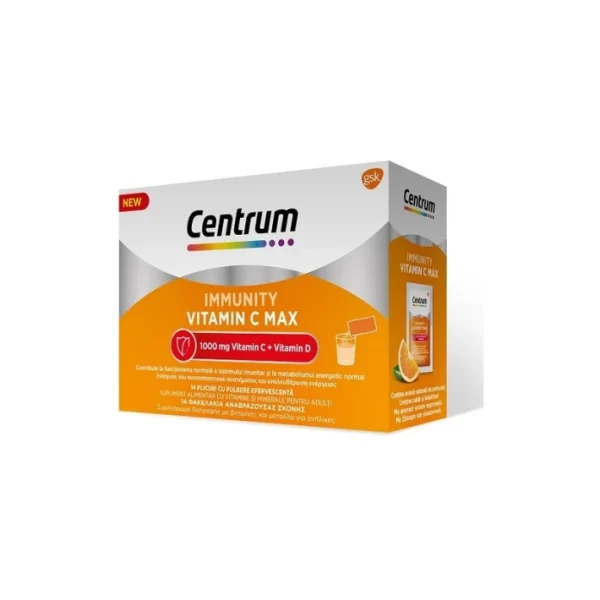 Centrum Immunity Vitamin C Max (1000mg Vitamin C & Vitamin D) Food Supplement14τμχ