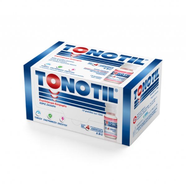 Tonotil με 4 Αμινοξέα & B12 Πόσιμο Συμπλήρωμα Διατροφής, 15 x 10ml