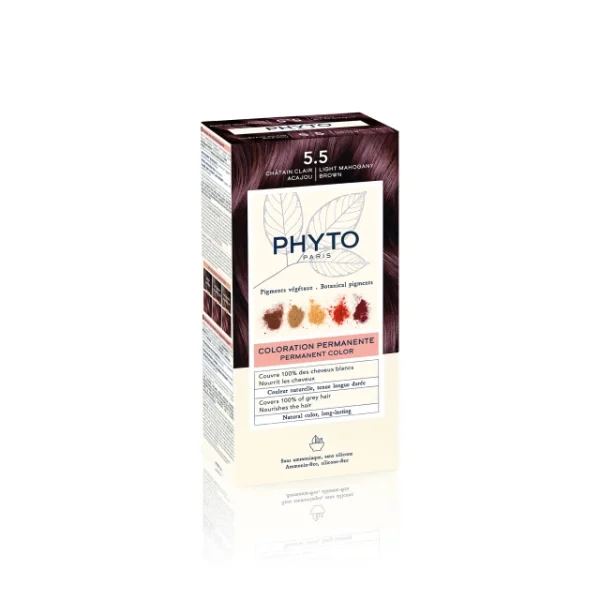 Phyto Phytocolor Μόνιμη Βαφή Μαλλιών 5.5 Καστανό Ανοιχτό 1 τεμάχιο