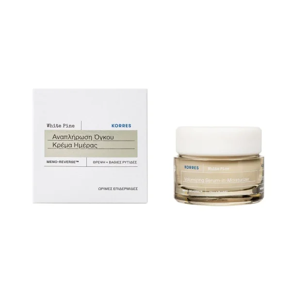 Korres White Pine Volumizing Serum-in-Moisturizer Αναπλήρωση Όγκου Κρέμα Ημέρας για Κανονικές/ Μικτές Επιδερμίδες, 40ml