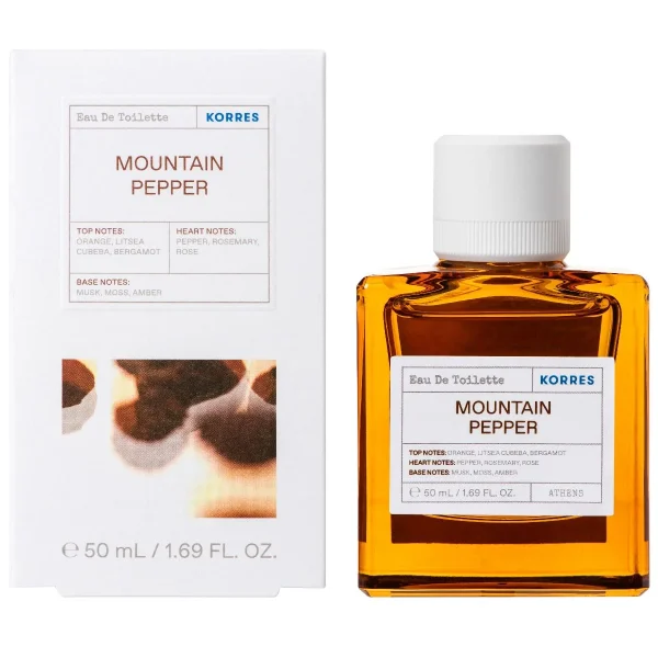Korres Mountain Pepper Eau De Toilette Ανδρικό Άρωμα, 50ml