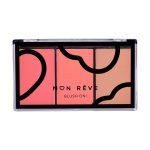 Mon Reve Blush On τριπλή παλέτα ρουζ 01 Peachy
