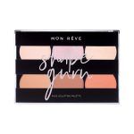 Mon Reve Face Shape Guru Palette παλέτα σμίλευσης προσώπου με αποχρώσεις για highlight, contour και blush 01 Light