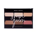 Mon Reve Shape Guru Palette παλέτα σμίλευσης προσώπου με αποχρώσεις για highlight, contour και blush 03 Deep