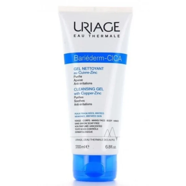 Uriage Bariederm Cica Cleansing Gel, Πλούσιο Τζελ Καθαρισμού - 200ml