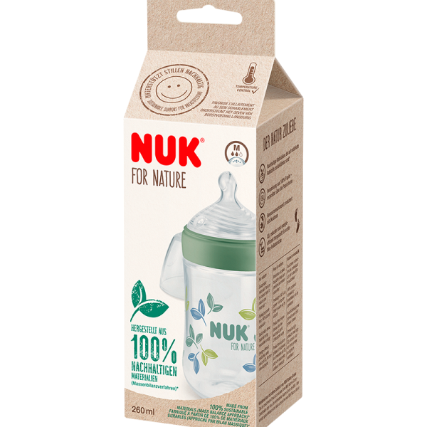 Nuk Πλαστικό Μπιμπερό με Θηλή Σιλικόνης για 6-18 μηνών 260ml