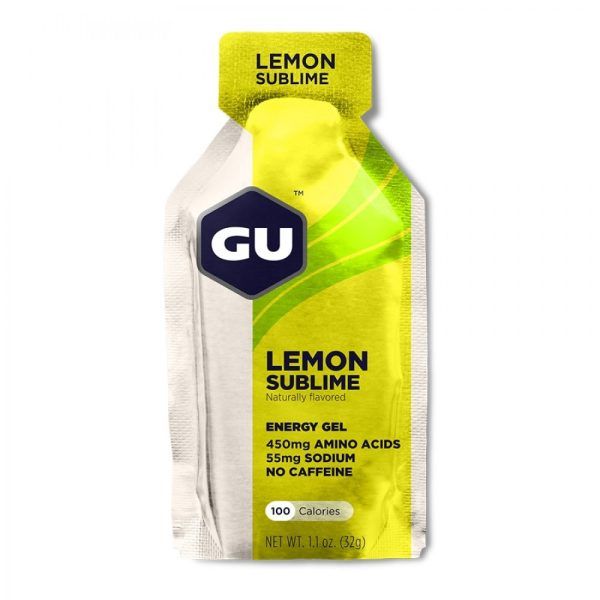 GU Lemon Sublime Energy Gel 55mg Sodium No Caffeine Ενεργειακό Gel Λεμόνι 32g