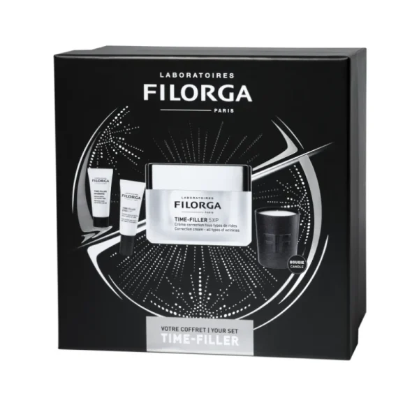 Filorga Time-Filler Promo με Time-Filler 5XP Face Cream Αντιρυτιδική Κρέμα Προσώπου, 50ml, Δώρο Time-Filler Intensive Αντιρυτιδικό Serum, 7ml, Time-Filler Eyes 5XP Correction Eye Cream Αντιρυτιδική Κρέμα Ματιών, 4ml & Αρωματικό Κερί, 1σετ