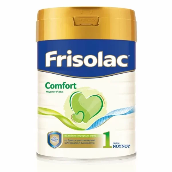ΝΟΥΝΟΥ Frisolac Comfort 1 Ειδικό Γάλα Για Βρέφη Από 0 Έως 6 Μηνών, με ΓΟΠ ή/και δυσκοιλιότητα, 800g