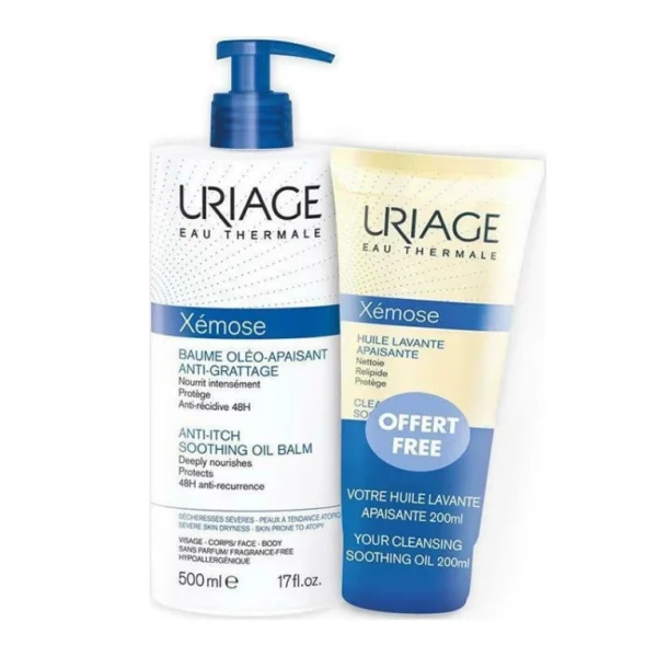 Uriage Xemose Promo Pack Lipid Replenishing Anti-Irritation Cream Ενυδατική Κρέμα που μειώνει την ξηρότητα, 400ml & ΔΩΡΟ Cleansing Soothing Oil Έλαιο Καθαρισμού, 200ml