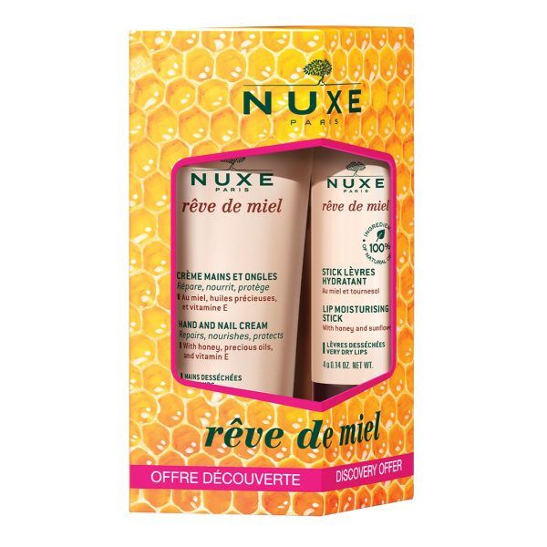 Nuxe Promo Reve de Miel Σετ Περιποίησης με Κρέμα Χεριών, 30ml & Lip Balm, 4g, 1σετ