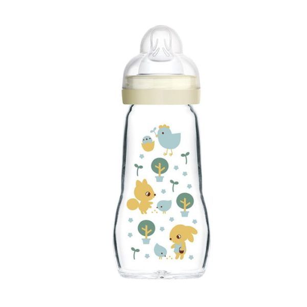 Mam Μπιμπερό Γυάλινο Feel Good 2m+ Κρεμ 260ml
